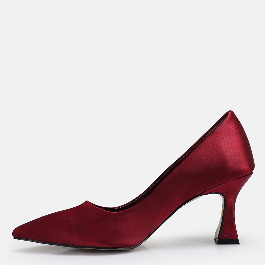 Bordo Saten Stiletto