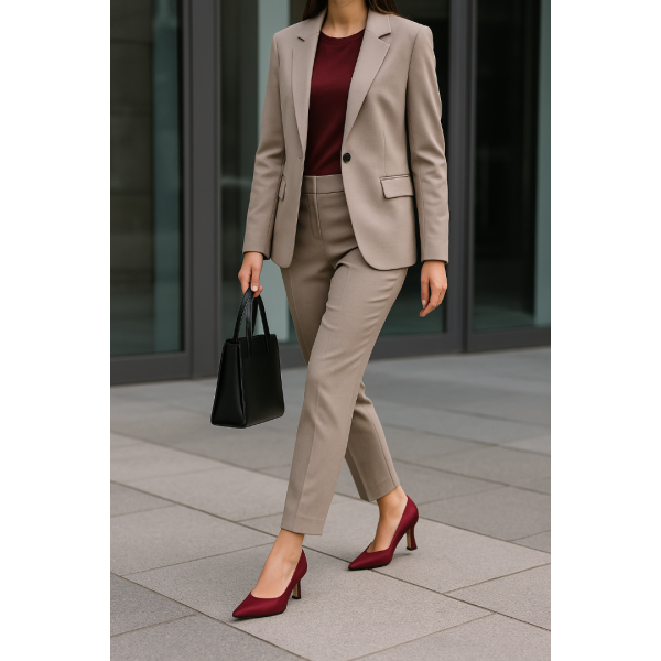 Bordo Saten Stiletto