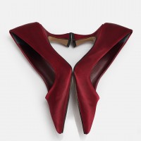 Bordo Saten Stiletto