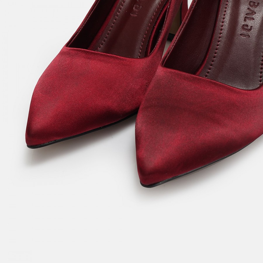 Bordo Saten Stiletto