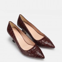 Stiletto Kahverengi Crocodile