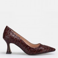 Stiletto Kahverengi Crocodile