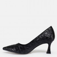 Stiletto Siyah Crocodile Kadeh Topuk