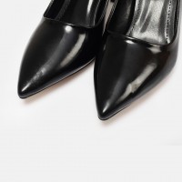 Siyah Rugan Stiletto Ayakkabı
