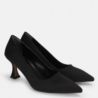 Stiletto Siyah Süet Topuklu Ayakkabı Modeli