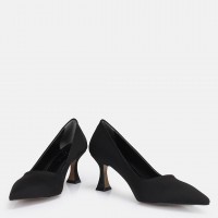 Stiletto Siyah Süet Topuklu Ayakkabı Modeli