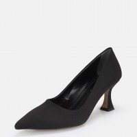 Stiletto Siyah Süet Topuklu Ayakkabı Modeli