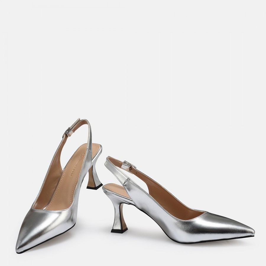 Lame Arkası Açık Stiletto
