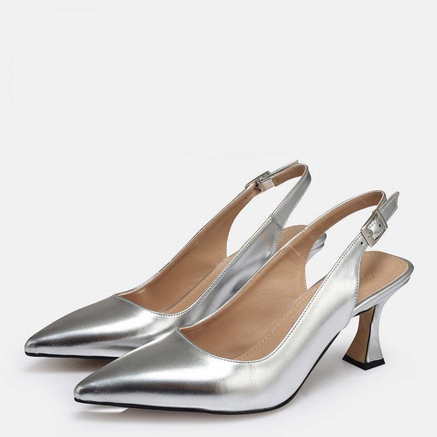 Lame Arkası Açık Stiletto