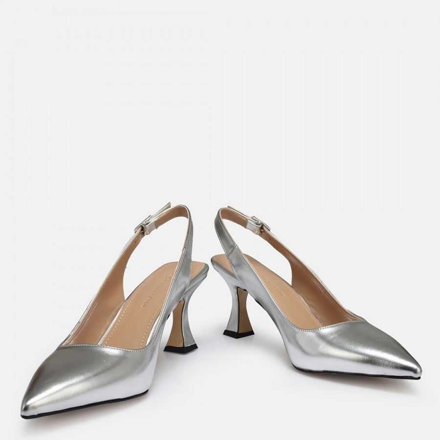 Lame Arkası Açık Stiletto