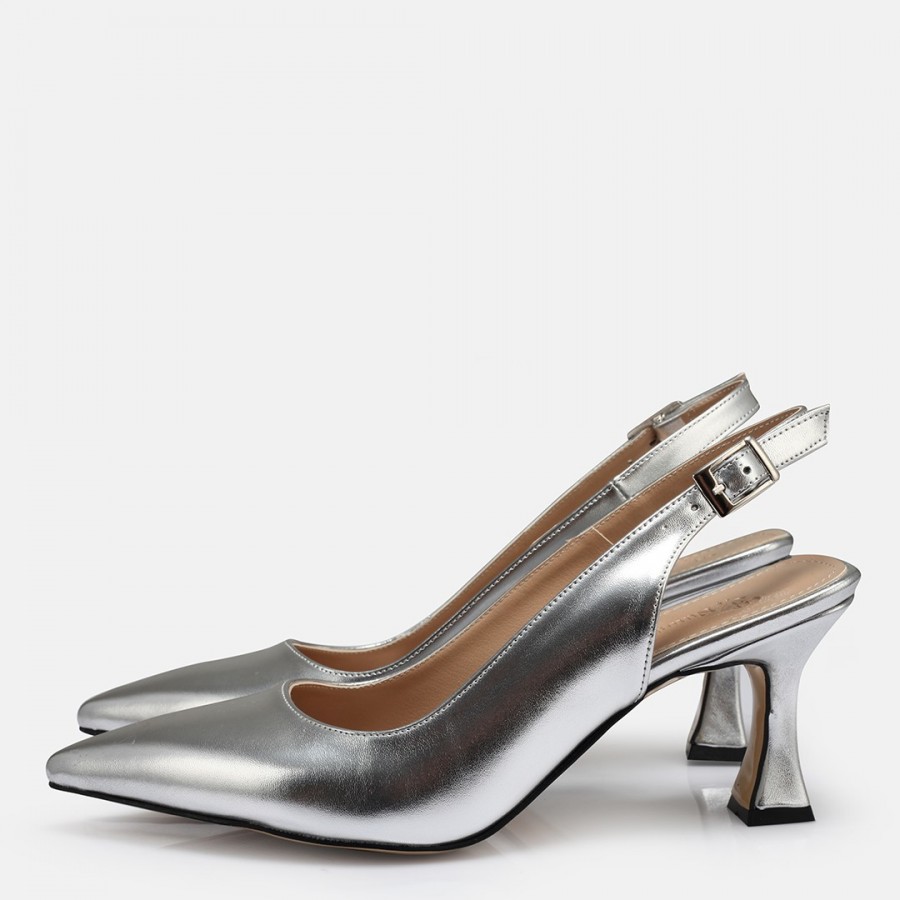 Lame Arkası Açık Stiletto