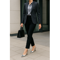 Lame Arkası Açık Stiletto