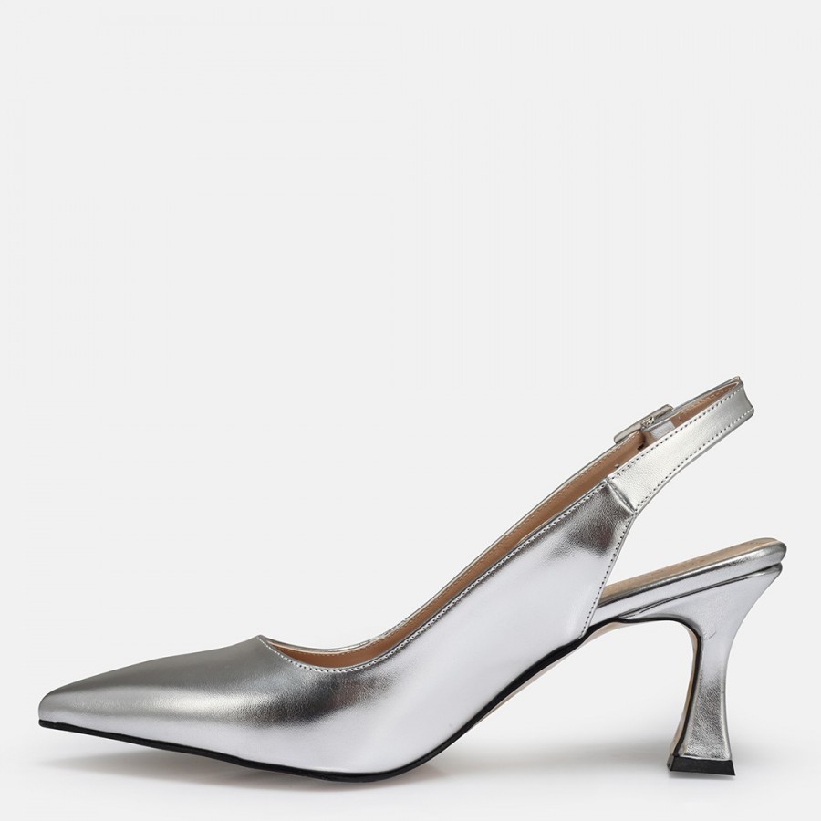 Lame Arkası Açık Stiletto