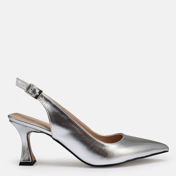 Lame Arkası Açık Stiletto