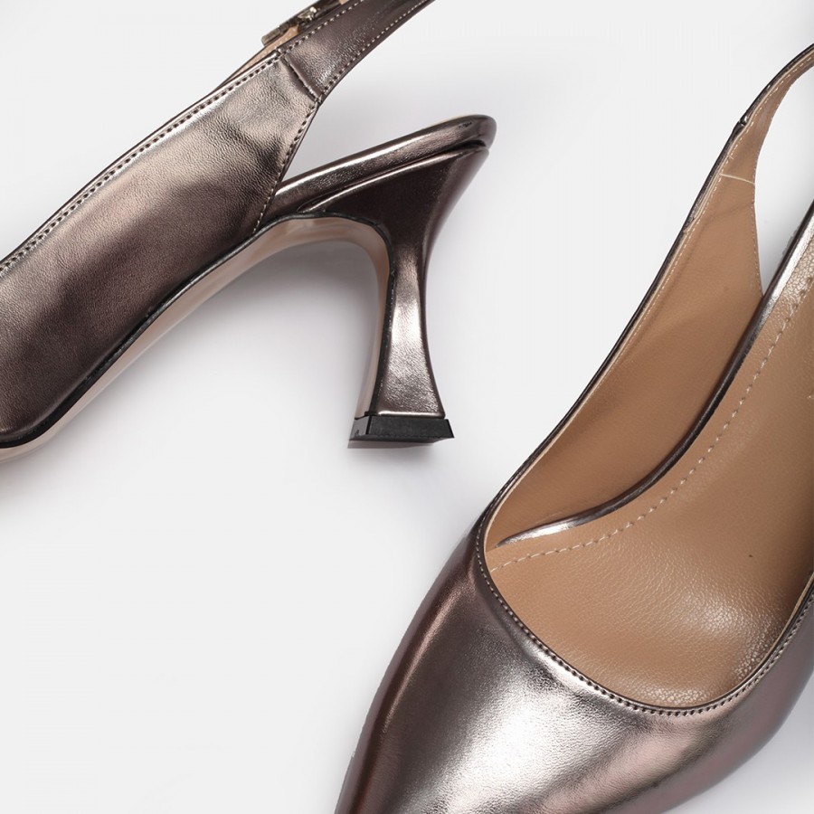 Stiletto Arkası Açık Füme