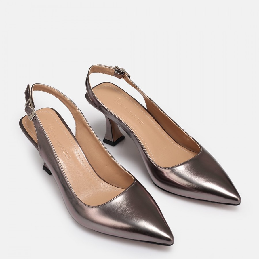 Stiletto Arkası Açık Füme