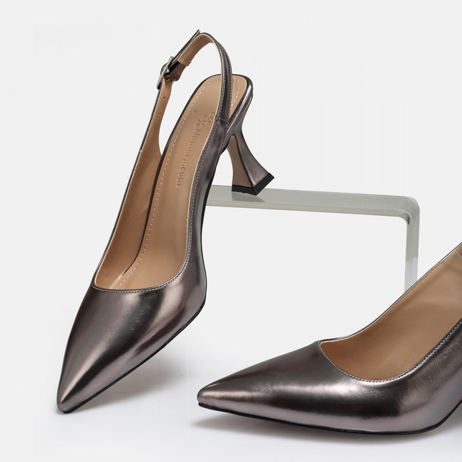Stiletto Arkası Açık Füme