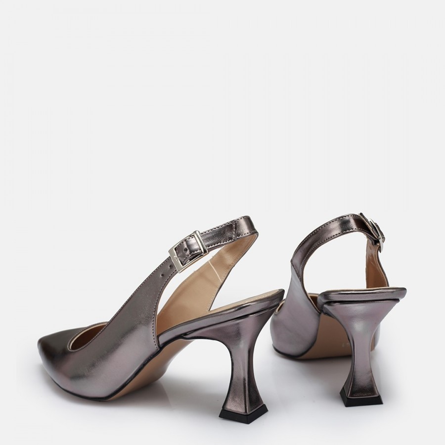 Stiletto Arkası Açık Füme