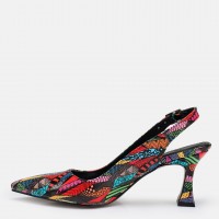 Stiletto Arkası Açık Renk Desenli