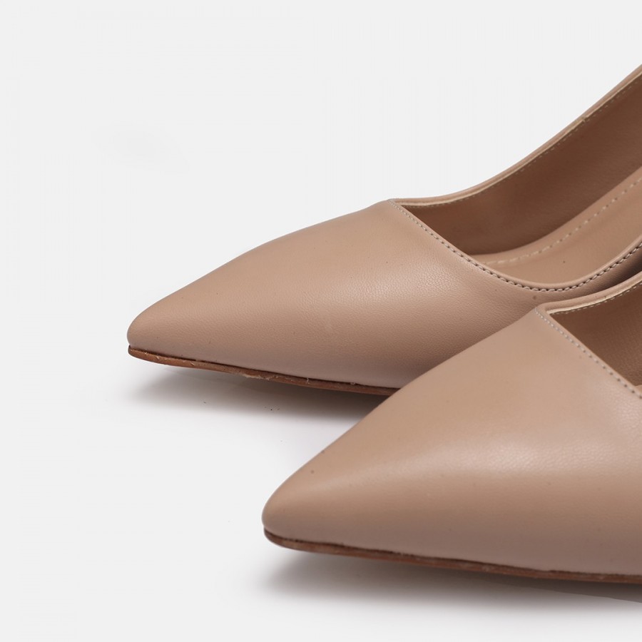 Ten Rengi Arkası Açık Stiletto