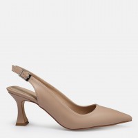 Ten Rengi Arkası Açık Stiletto