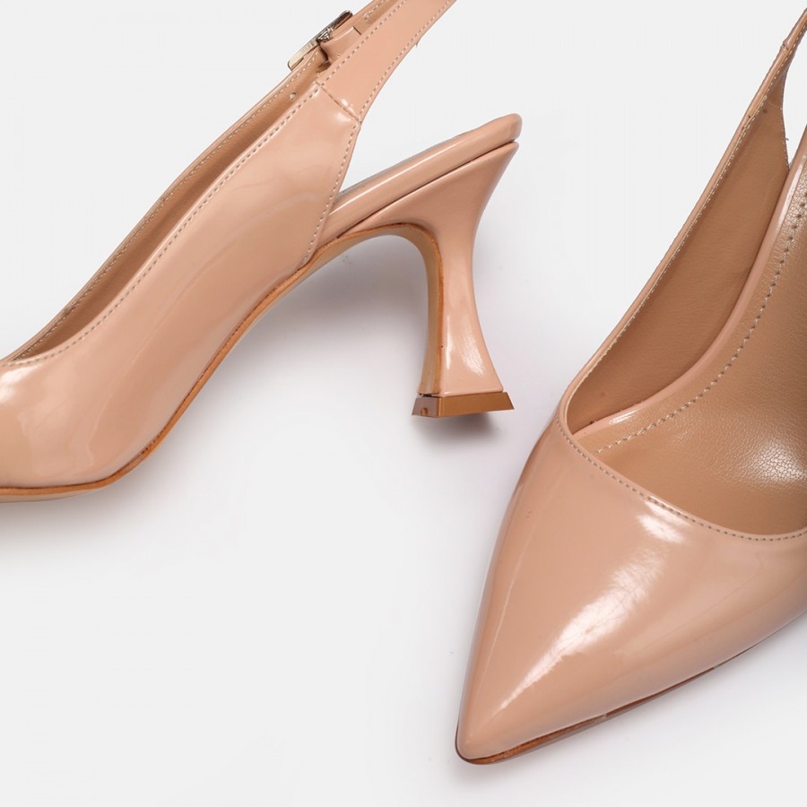 Ten Rugan Arkası Açık Stiletto