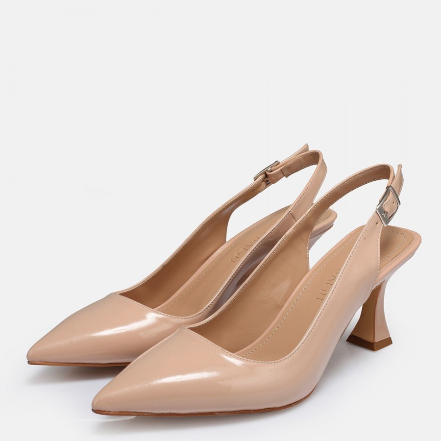 Ten Rugan Arkası Açık Stiletto