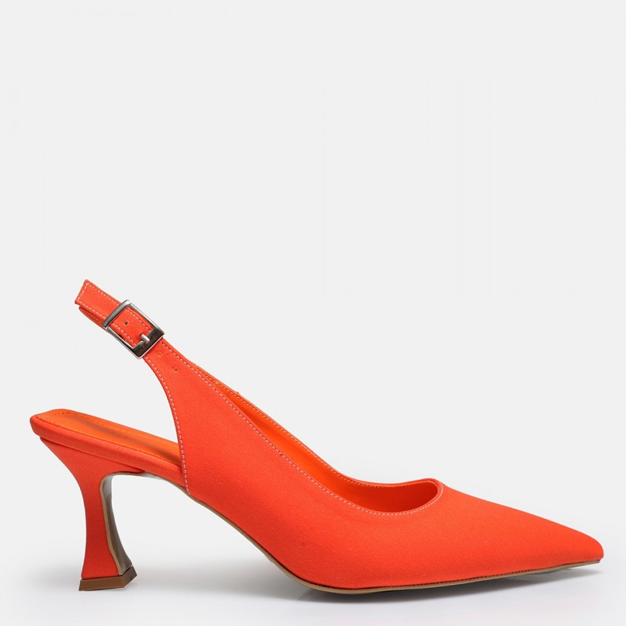 Arkası Açık Stiletto Turuncu