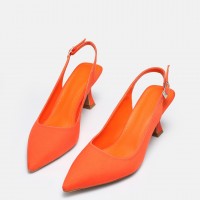Arkası Açık Stiletto Turuncu