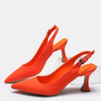 Arkası Açık Stiletto Turuncu