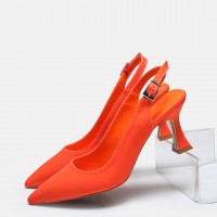 Arkası Açık Stiletto Turuncu