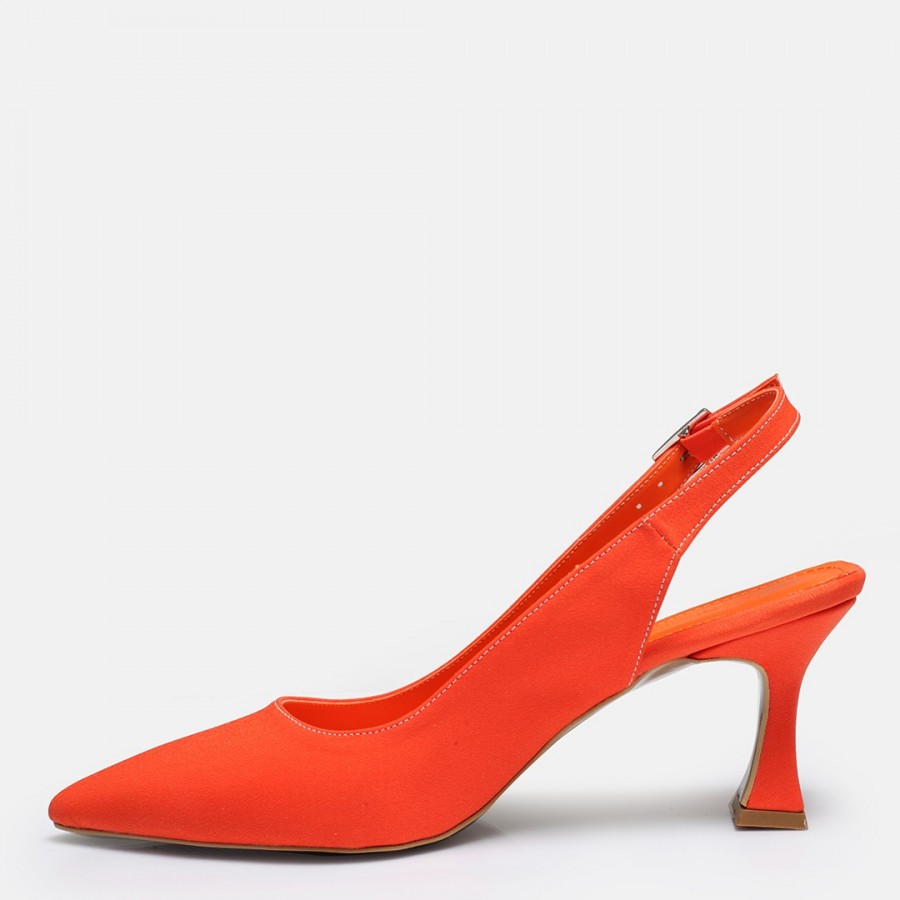 Arkası Açık Stiletto Turuncu