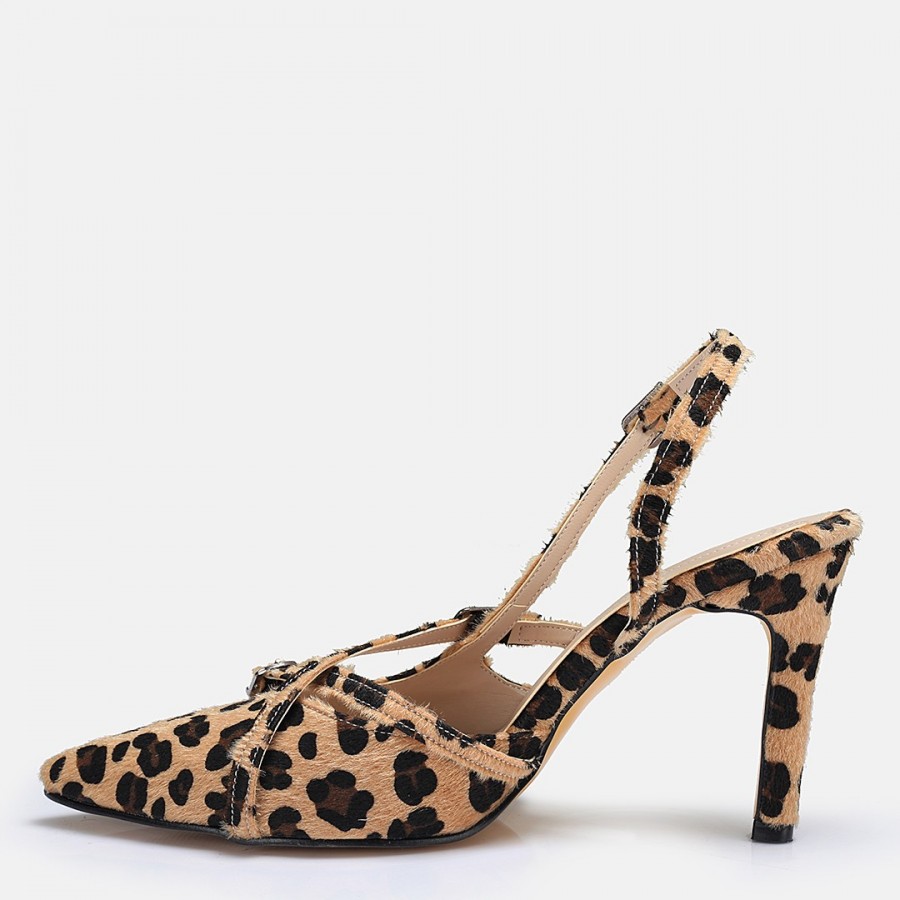 Stiletto Leopar Arkası Açık