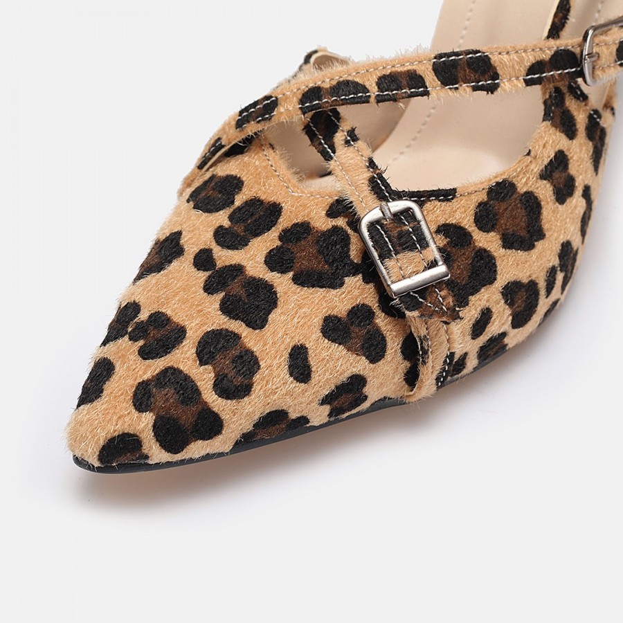 Stiletto Leopar Arkası Açık