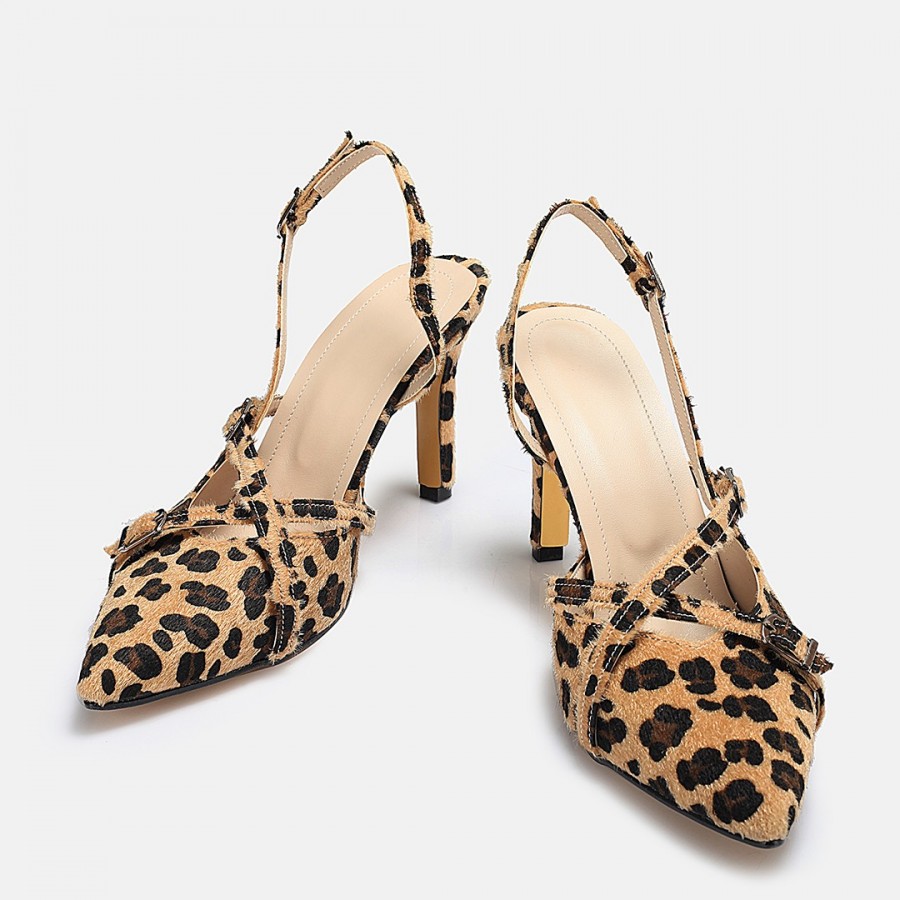 Stiletto Leopar Arkası Açık