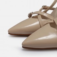 Ten Rugan Kemerli Arkası Açık Stiletto
