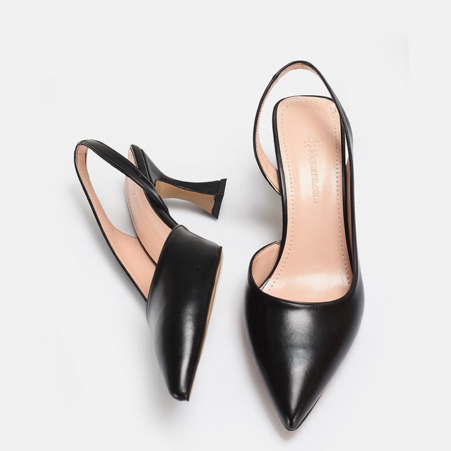 Siyah Arkası Açık Stiletto