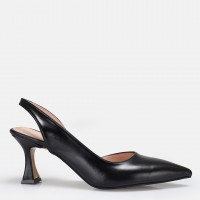 Siyah Arkası Açık Stiletto