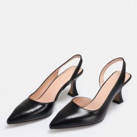 Siyah Arkası Açık Stiletto