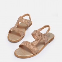 Dore Yaldızlı Taşlı Sandalet