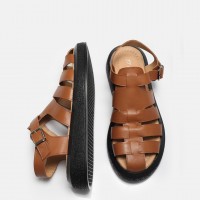 Taba Kafes Model Hakiki Deri Sandalet