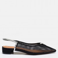 Siyah File Stiletto  Ayakkabı