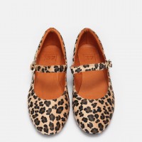 Babet Leopar Desenli Balerin Kemerli