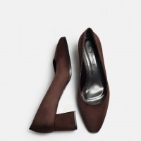 Stiletto Kahverengi Süet Topuklu Ayakkabı