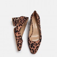 Stiletto Leopar Topuklu Ayakkabı