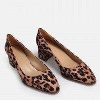 Stiletto Leopar Topuklu Ayakkabı