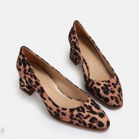 Stiletto Leopar Topuklu Ayakkabı