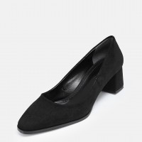Stiletto Siyah Süet Topuklu Ayakkabı