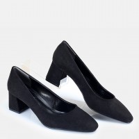 Stiletto Siyah Süet Topuklu Ayakkabı