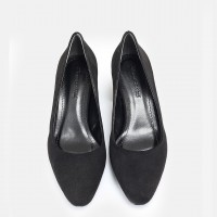 Stiletto Siyah Süet Topuklu Ayakkabı